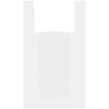 Пакет-майка OfficeClean, ПНД, 28+14*50см, 12мкм, белый
