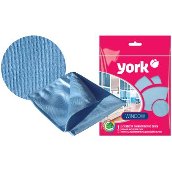 Салфетка для стекол и зеркал York микрофибра, 30*30см, европодвес Салфетка для стекол и зеркал York микрофибра, 30*30см, европодвес