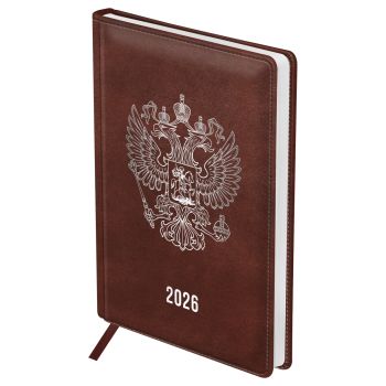 Ежедневник датированный 2026г., А5, 176л., твердый переплет, кожзам, BG Ежедневник датированный 2026г., А5, 176л., твердый переплет, кожзам, BG